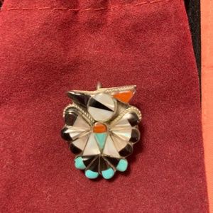 Vintage Native American Thunderbird Pendant Brooch